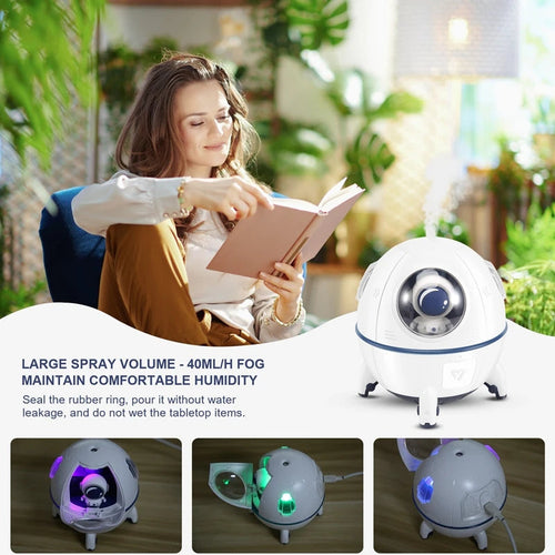 ABGR-Astronaut Spaceship Aromatherapy Air Humidifier Purifier Electric