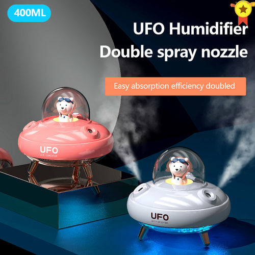 Dual Nozzles Wireless Air Humidifier Ultrasonic USB