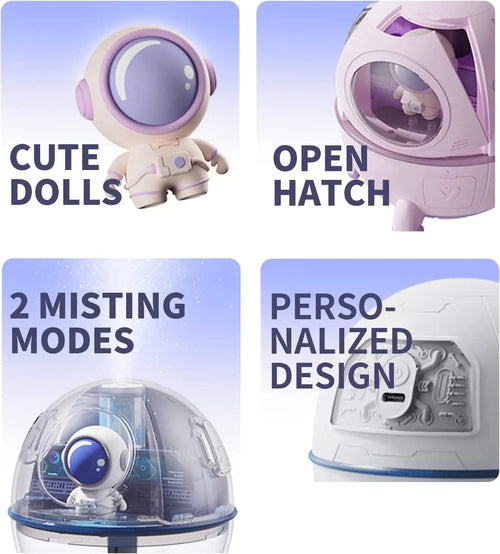 Portable Mini Humidifier Astronaut Space Small Cool Mist Humidifiers